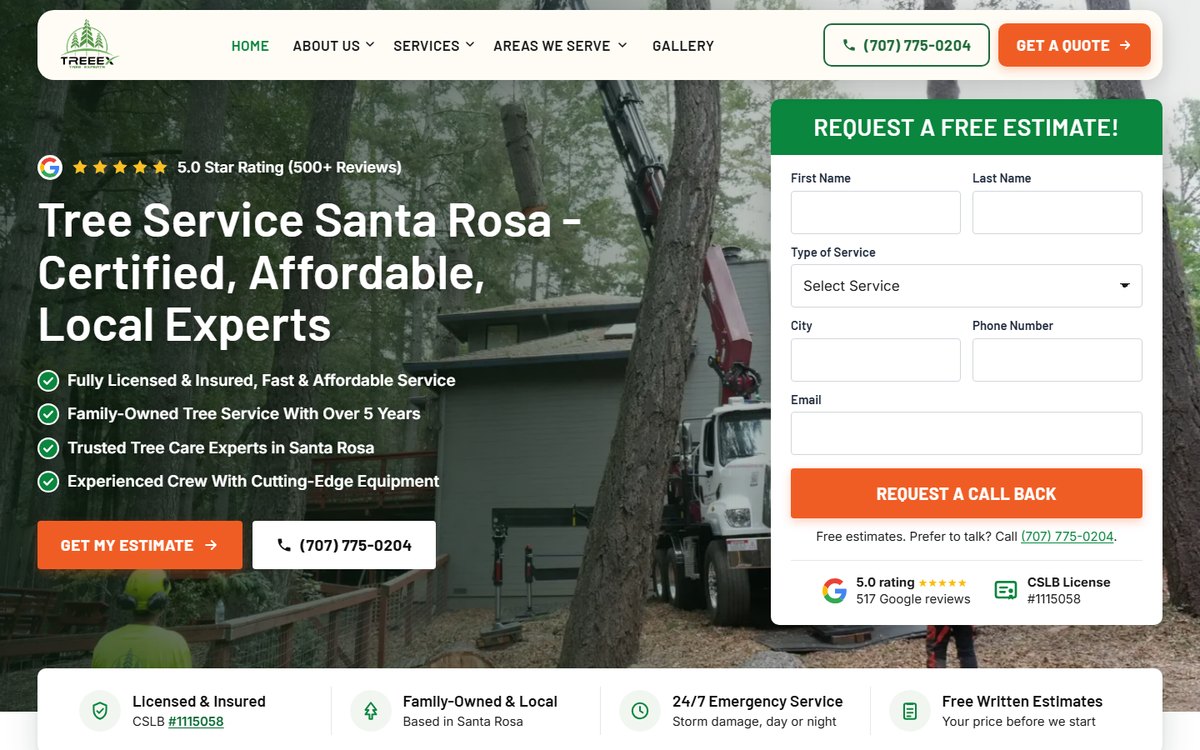 TreeEx Tree Experts website